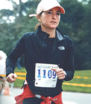 Susan running in a race